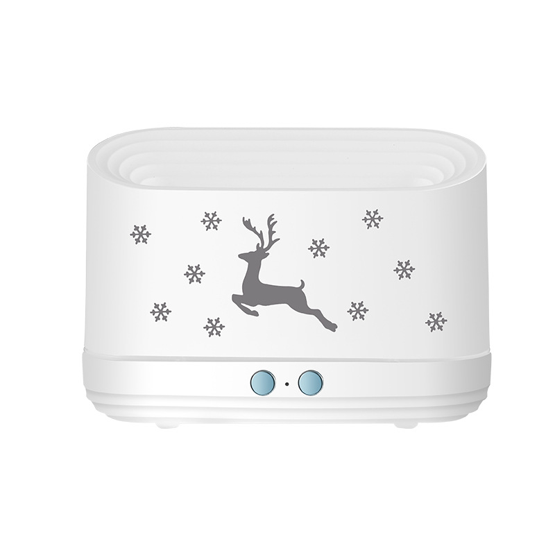 Elk Flame Aromatherapy Diffuser – Silent Humidifier & Festive LED Lamp