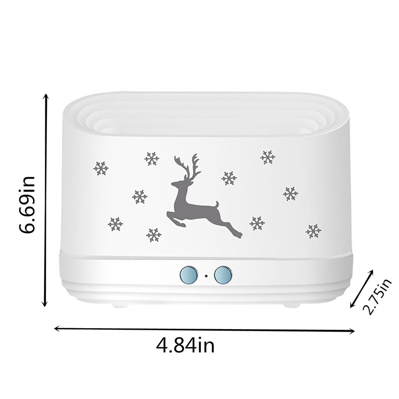 Elk Flame Aromatherapy Diffuser – Silent Humidifier & Festive LED Lamp