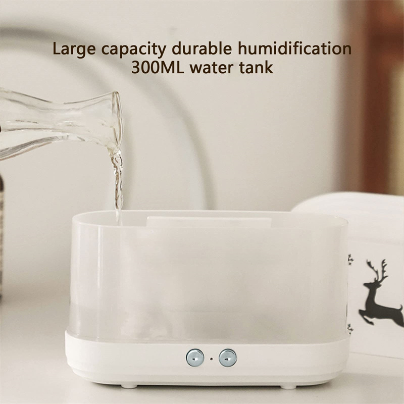 Elk Flame Aromatherapy Diffuser – Silent Humidifier & Festive LED Lamp