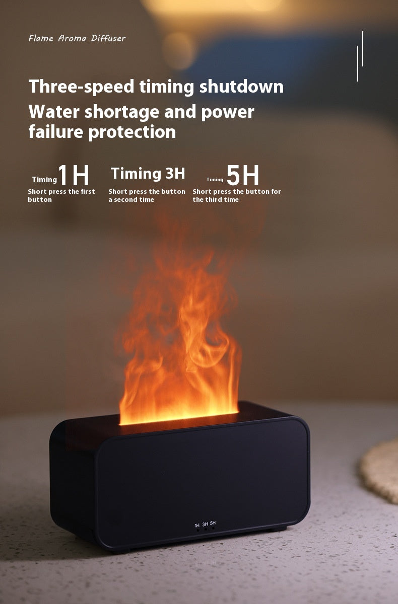 Flame Aromatherapy Diffuser – USB-Powered Humidifier with Soothing Light