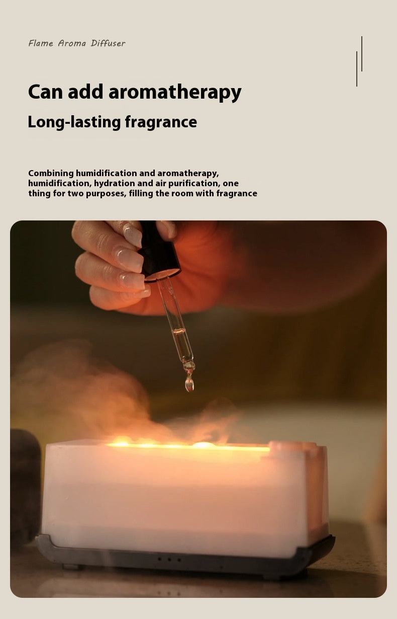 Flame Aromatherapy Diffuser – USB-Powered Humidifier with Soothing Light