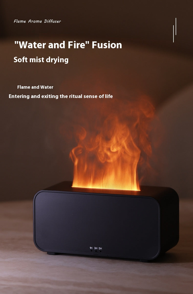 Flame Aromatherapy Diffuser – USB-Powered Humidifier with Soothing Light